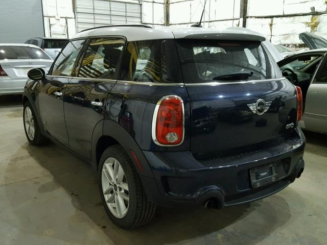 WMWZC5C51DWP31006 - 2013 MINI COOPER S C BLUE photo 3