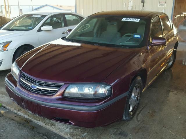 2G1WF52E149294446 - 2004 CHEVROLET IMPALA PURPLE photo 2