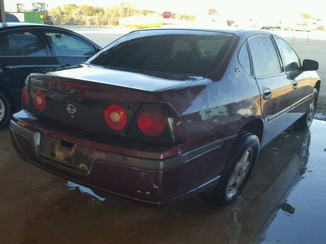 2G1WF52E149294446 - 2004 CHEVROLET IMPALA PURPLE photo 4