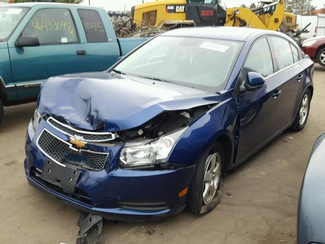 1G1PC5SBXD7259988 - 2013 CHEVROLET CRUZE LT BLUE photo 2