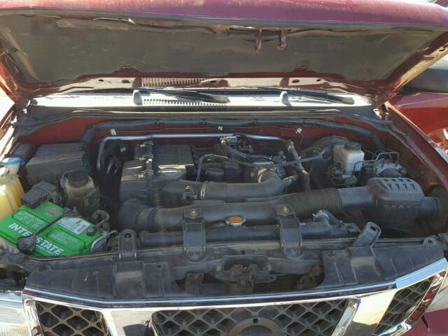 1N6BD06T66C412720 - 2006 NISSAN FRONTIER K RED photo 7