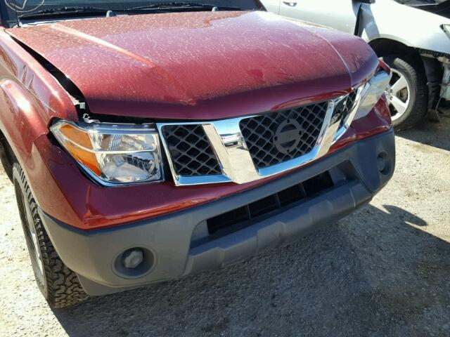 1N6BD06T66C412720 - 2006 NISSAN FRONTIER K RED photo 9