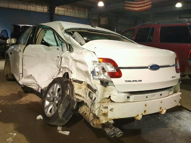 1FAHP2EW3BG154662 - 2011 FORD TAURUS SEL WHITE photo 3