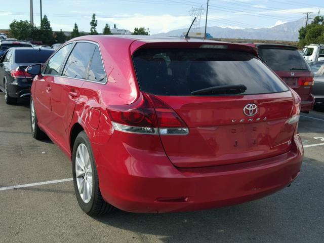 4T3ZA3BB9DU066178 - 2013 TOYOTA VENZA LE RED photo 3