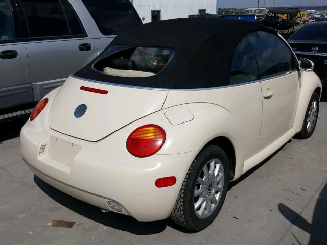 3VWCM31Y35M367628 - 2005 VOLKSWAGEN NEW BEETLE CREAM photo 4