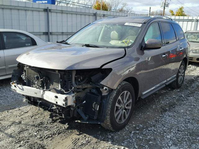 5N1AR2MM2EC629943 - 2014 NISSAN PATHFINDER BROWN photo 2