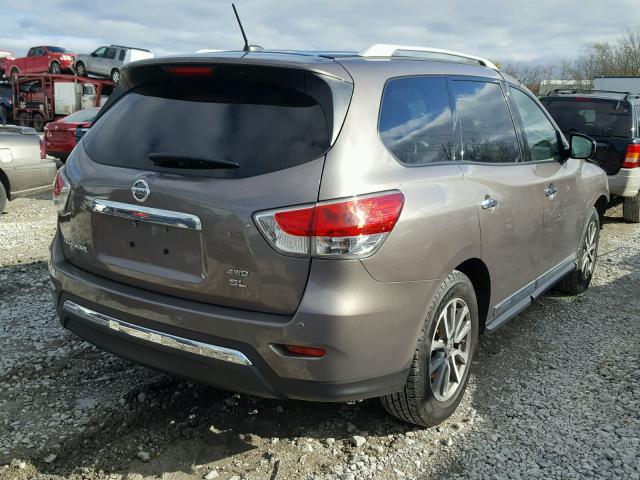5N1AR2MM2EC629943 - 2014 NISSAN PATHFINDER BROWN photo 4