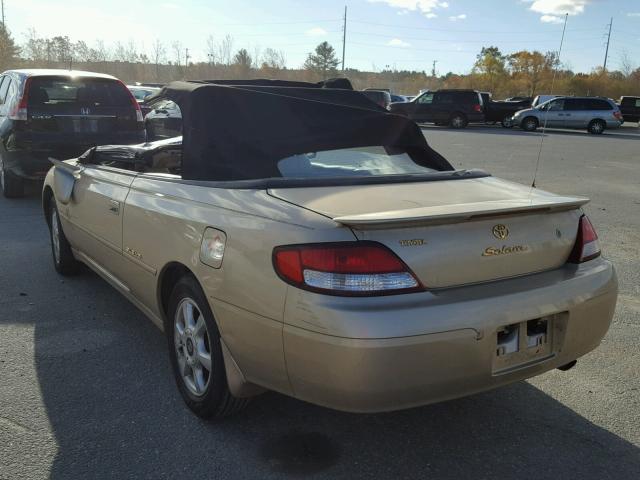 2T1FF28P81C460052 - 2001 TOYOTA CAMRY SOLA GOLD photo 3