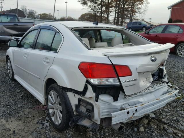 4S3BMBL65B3228912 - 2011 SUBARU LEGACY 2.5 WHITE photo 3