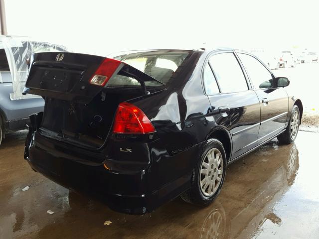 2HGES16584H582554 - 2004 HONDA CIVIC LX BLACK photo 4