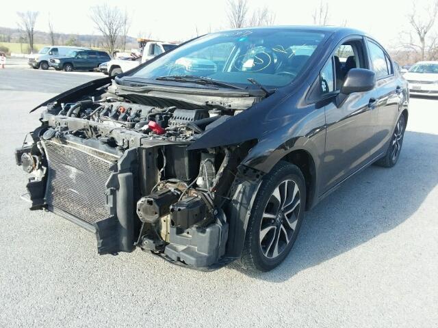 2HGFB2F86DH538959 - 2013 HONDA CIVIC EX შავი ფოტო 2