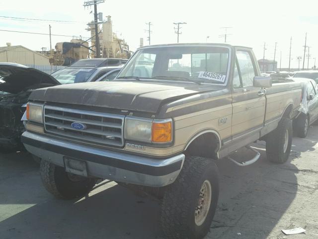 1FTHF26M5KPB13606 - 1989 FORD F250 TWO TONE photo 2