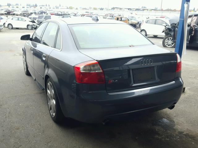 WAUPL68E04A276801 - 2004 AUDI S4 GRAY photo 3