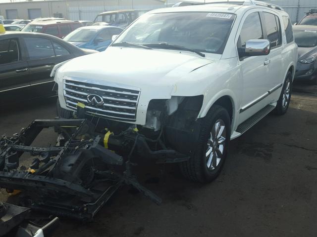 5N3ZA0NF5AN902670 - 2010 INFINITI QX56 WHITE photo 2