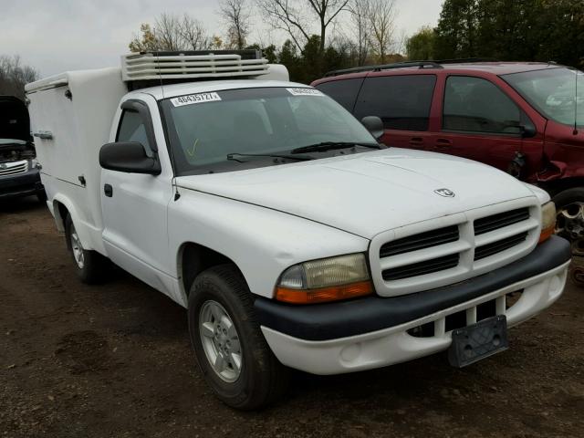 1B7GL26X61S350938 - 2001 DODGE DAKOTA WHITE photo 1