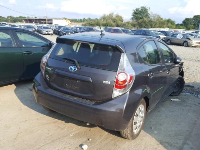 JTDKDTB31C1503640 - 2012 TOYOTA PRIUS C GRAY photo 4