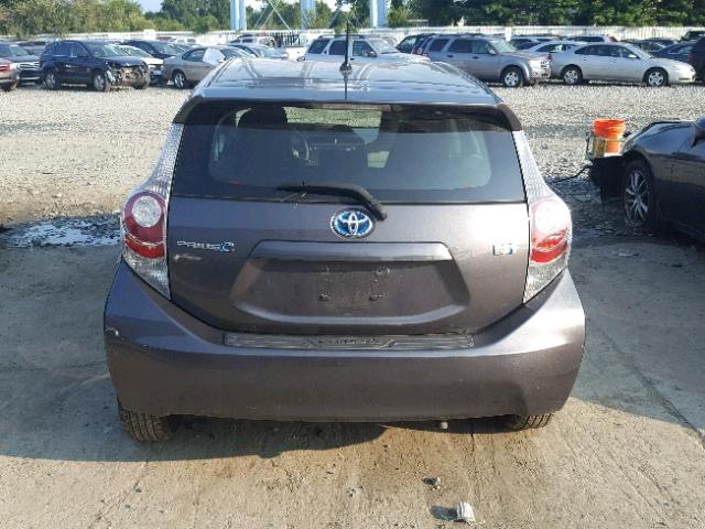 JTDKDTB31C1503640 - 2012 TOYOTA PRIUS C GRAY photo 9