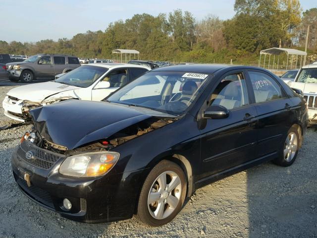 KNAFE221095026155 - 2009 KIA SPECTRA EX BLACK photo 2