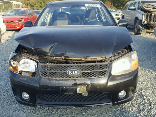 KNAFE221095026155 - 2009 KIA SPECTRA EX BLACK photo 9