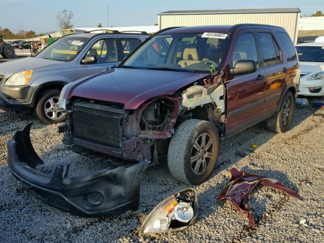 JHLRD685X5C010011 - 2005 HONDA CR-V MAROON photo 2