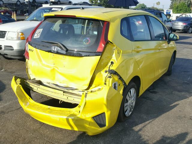 3HGGK5H50FM734375 - 2015 HONDA FIT LX YELLOW photo 4