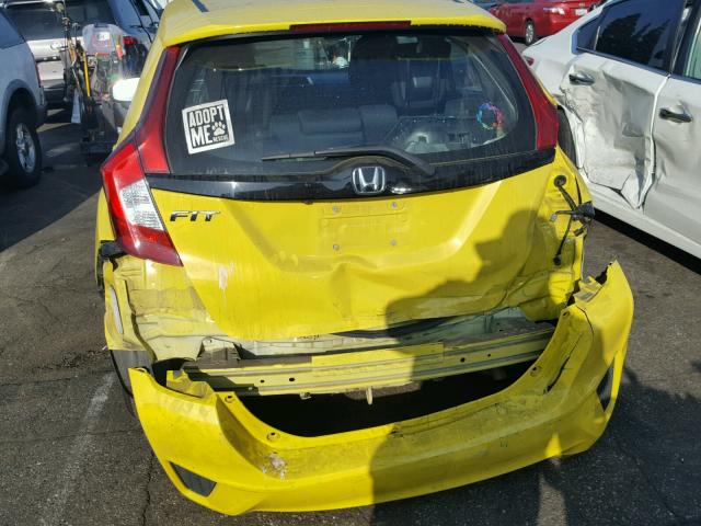 3HGGK5H50FM734375 - 2015 HONDA FIT LX YELLOW photo 9