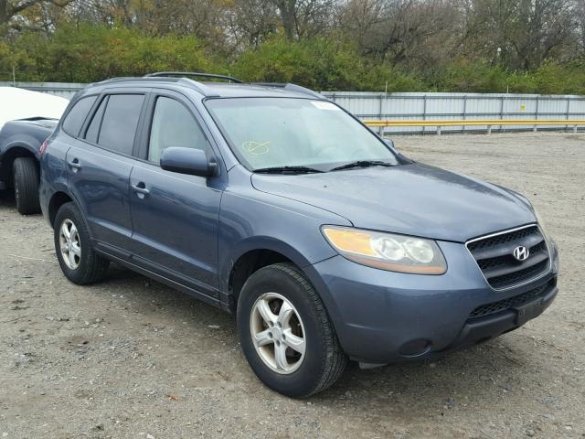 5NMSG73D17H107502 - 2007 HYUNDAI SANTA FE G BLUE photo 1