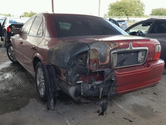 1LNHM87A25Y662817 - 2005 LINCOLN LS RED photo 3