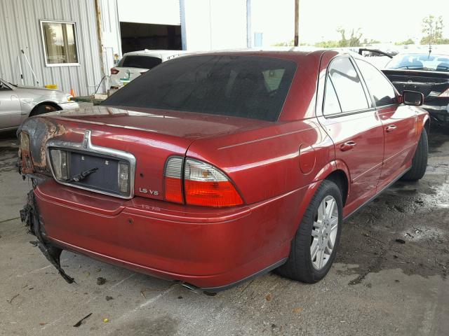 1LNHM87A25Y662817 - 2005 LINCOLN LS RED photo 4