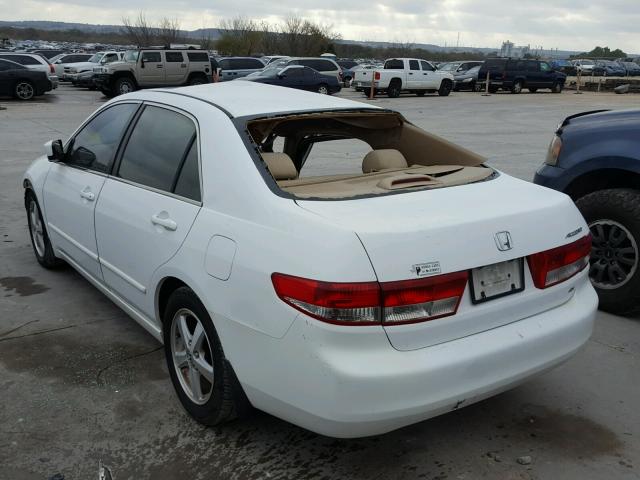 1HGCM56674A058876 - 2004 HONDA ACCORD EX WHITE photo 3