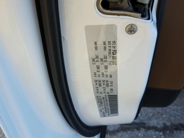 2C4RC1GG6HR846884 - 2017 CHRYSLER PACIFICA L WHITE photo 10