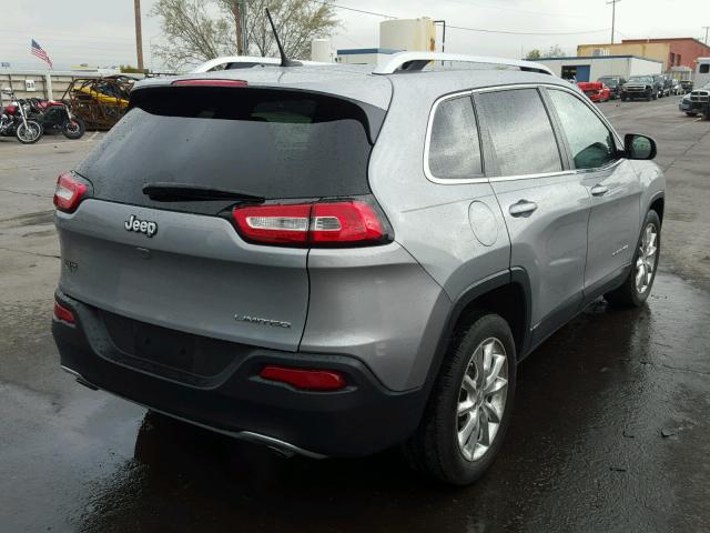 1C4PJLDS6EW258522 - 2014 JEEP CHEROKEE L GRAY photo 4