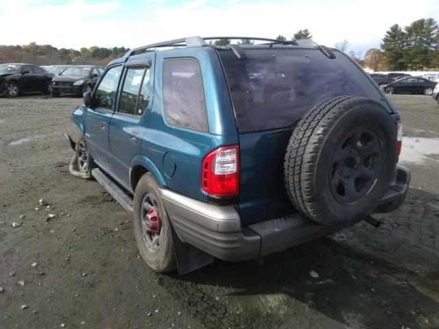 4S2DM58W714325562 - 2001 ISUZU RODEO S BLUE photo 3