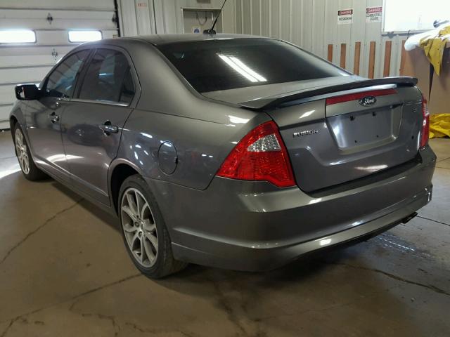 3FAHP0HA8BR278438 - 2011 FORD FUSION SE GRAY photo 3