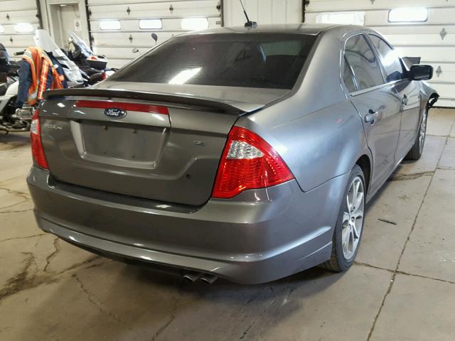 3FAHP0HA8BR278438 - 2011 FORD FUSION SE GRAY photo 4