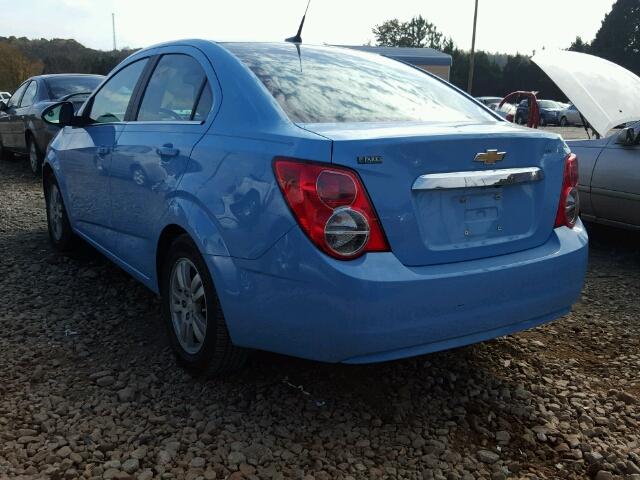 1G1JC5SH7E4183367 - 2014 CHEVROLET SONIC LT BLUE photo 3