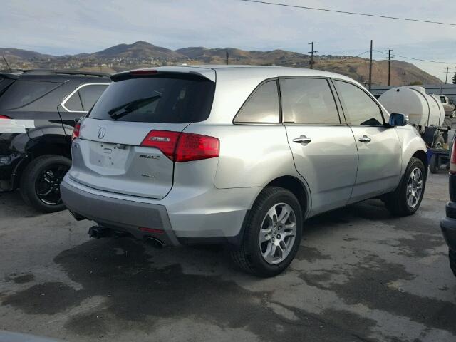 2HNYD28347H552926 - 2007 ACURA MDX TECHNO SILVER photo 4