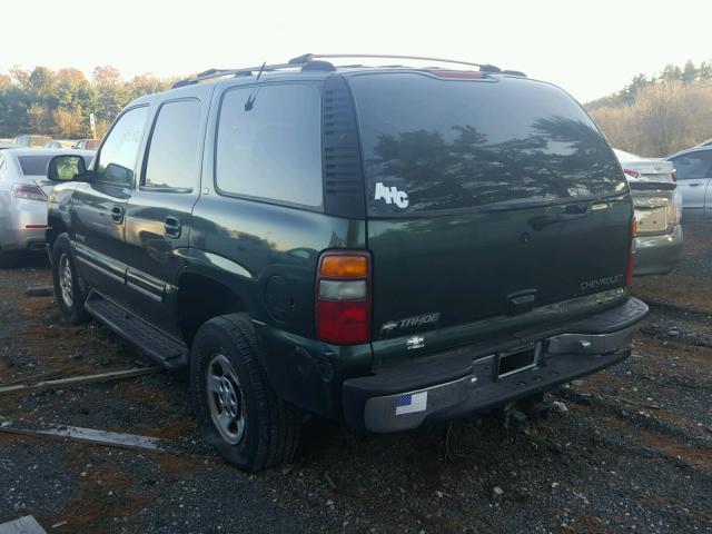 1GNEK13T81R151023 - 2001 CHEVROLET TAHOE K150 GREEN photo 3