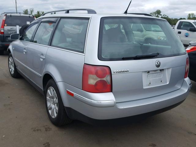 WVWVD63B53E021587 - 2003 VOLKSWAGEN PASSAT GLS SILVER photo 3