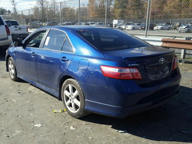 4T1BE46K99U357513 - 2009 TOYOTA CAMRY BASE BLUE photo 3