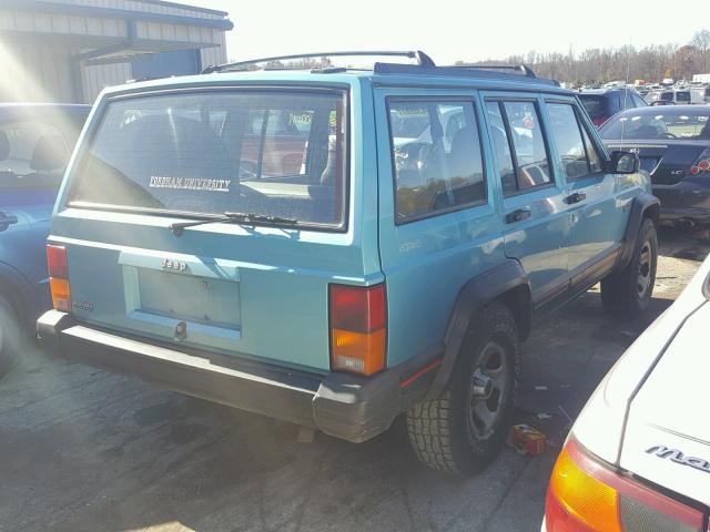 1J4FJ68S2SL567676 - 1995 JEEP CHEROKEE TURQUOISE photo 4