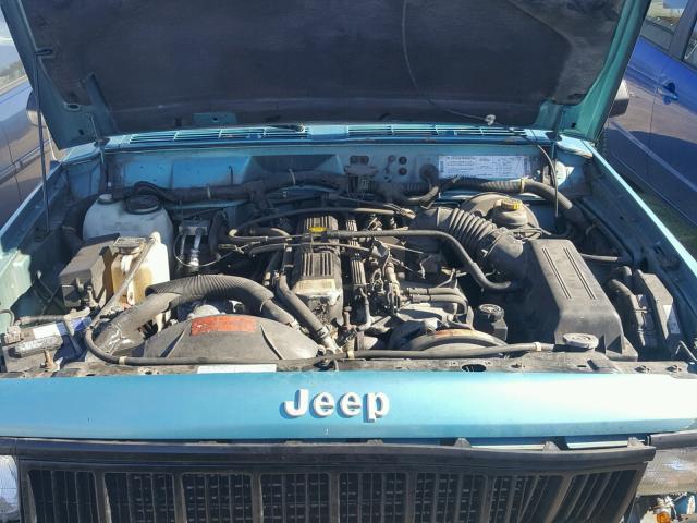 1J4FJ68S2SL567676 - 1995 JEEP CHEROKEE TURQUOISE photo 7