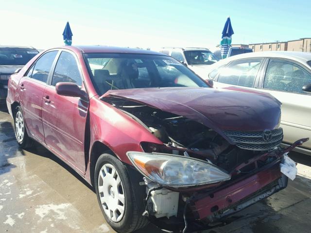 JTDBE30K220023666 - 2002 TOYOTA CAMRY LE MAROON photo 1