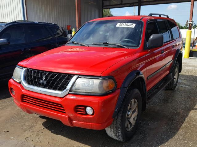 JA4LS31R21P043991 - 2001 MITSUBISHI MONTERO SP RED photo 2