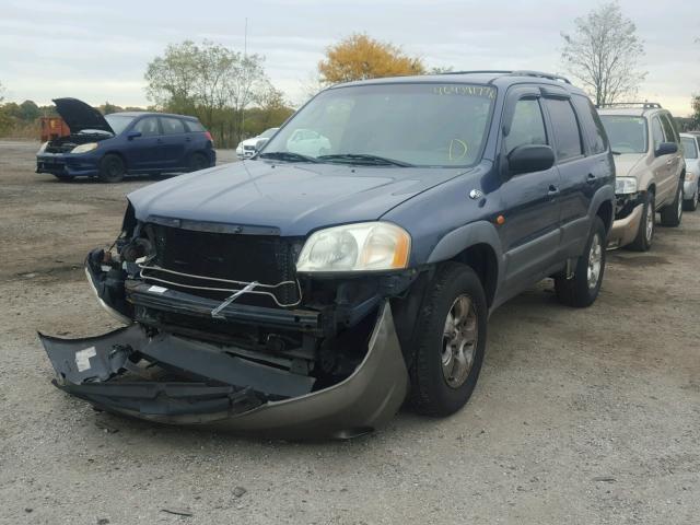 4F2YU06191KM63932 - 2001 MAZDA TRIBUTE DX BLUE photo 2