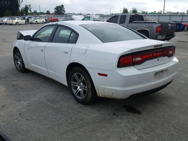 2C3CDXAT7EH145840 - 2014 DODGE CHARGER PO WHITE photo 3