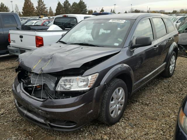 3C4PDCAB1ET227048 - 2014 DODGE JOURNEY SE GRAY photo 2