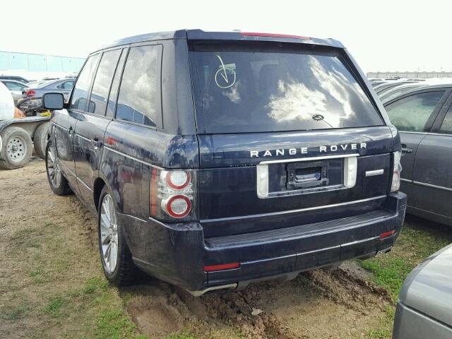 SALMP1E41CA367902 - 2012 LAND ROVER RANGE ROVE BLACK photo 3