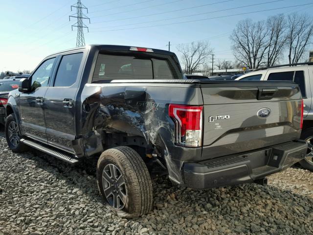 1FTEW1EP4GKD95184 - 2016 FORD F150 SUPER GRAY photo 3