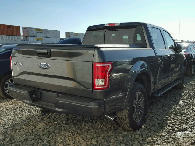 1FTEW1EP4GKD95184 - 2016 FORD F150 SUPER GRAY photo 4